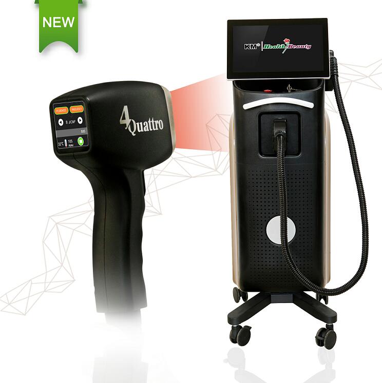 KM new design 2023 Version Tri-Wavelength 4K diode laser hair removal 755 808 1064nm with LCD handpiece